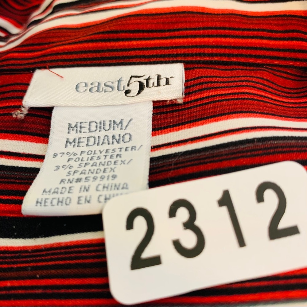 Multicolored Striped Button Down Blouse - image 5